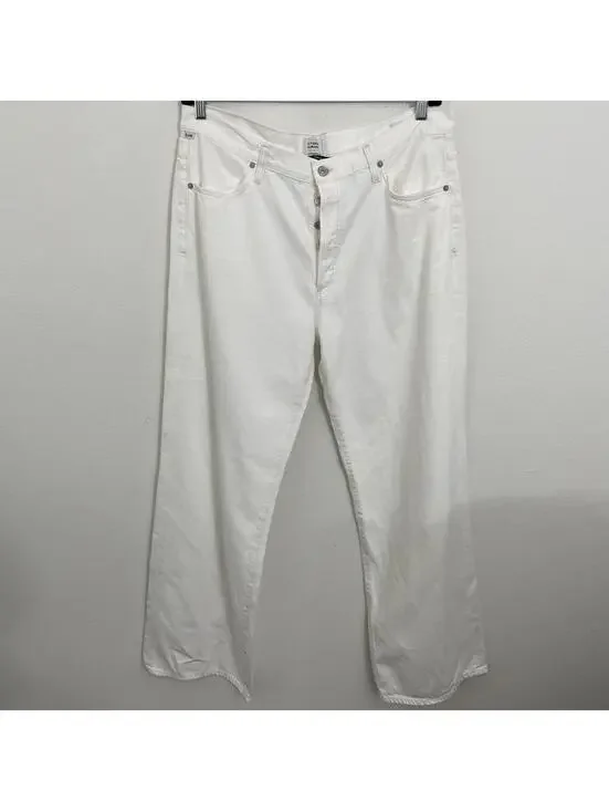 Citizens Of Humanity Annina Trouser Jeans Soft White Size 33 NWT $228msrp - Picture 12 of 14